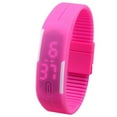 thumbnail image 2 of Flmtop 5Pcs Unisex Fashion Silicone Red LED Sports Bracelet Touch Digital Wrist Watch Pink, 2 of 8