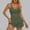 Womens Swimsuits Green, variant on Womens One Piece Swim Dress V Neck Swimsuits Slimming Mesh Sheer Sarong Wraps Bathing Suit with Briefs