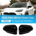 thumbnail image 2 of Unique Bargains 1 Pair Door Wing Mirror Cover for Toyota Yaris 2012-2019 Left Right Outside Rearview Mirror Shells Cap Housing for Toyota Yaris Gloss Black, 2 of 7