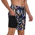 thumbnail image 2 of Goofa Astronauts in sport Print Men's Swim Trunks Board Shorts Quick Dry Mens Swimming Trunks with Compression Liner,Breathable Fit Hawaii Beach Shorts-Small, 2 of 6