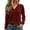 Burgundy, variant on Women's Wrap V Neck Ribbed Knit Top Long Sleeve Crisscross Surplice Neck Soft Stretchy Pullover Casual Fall Winter Sweater White