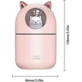 thumbnail image 2 of Humidificador mini para gatos con vapor frío y modo de vapor ajustable y luz nocturna (rosa), 2 of 5
