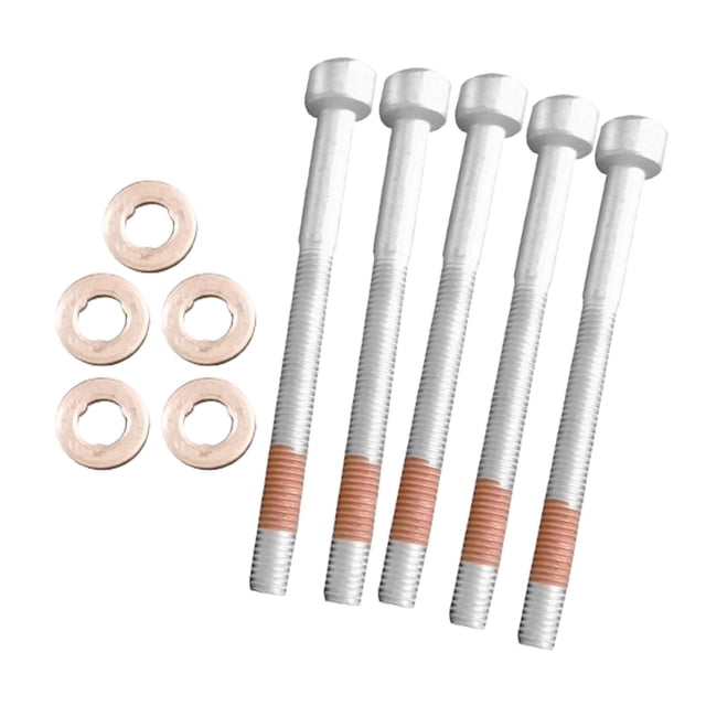Kit de sello de arandela y perno de inyector, 5 uds., fácil instalación, repuestos resistentes, A0049902812, A6110170060, 0009902907