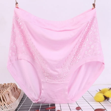 Bargain Buy: Panty Pack  Bragas de Mujer  Women s High Waisted Soft Breathable Panties Stretch Briefs Seamless Ladies Briefs SOPATENOR Pink XL