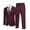 Claret, variant on Men's 2 Piece Suits Classic Fit 2 Button Dress Suits Tuxedo Jacket Blazer Suit for Wedding Dinner Prom