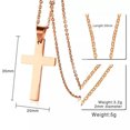 thumbnail image 4 of 20mm*35mm Cross Pendant Necklaces Stainless Steel Silver/Black/Rose Gold/Rainbow, 4 of 9
