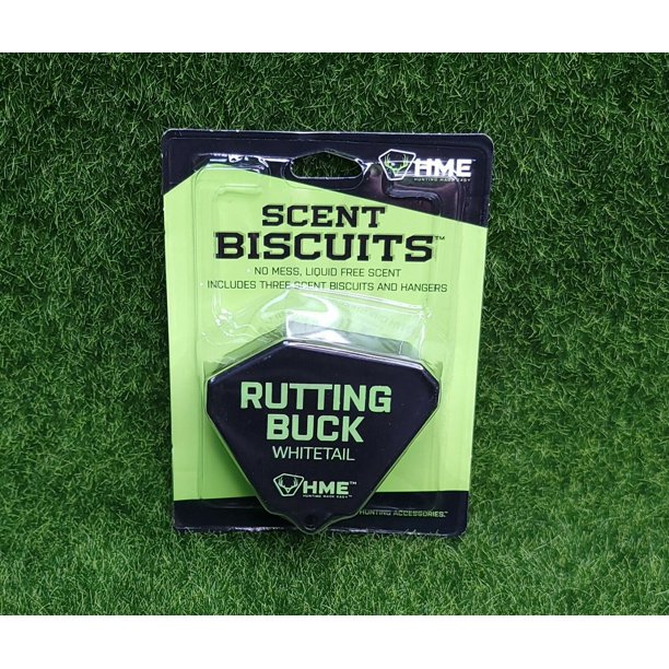 HME Scent Biscuit Rutting Buck Whitetail LiquidFree Scent, 3Pack