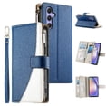 thumbnail image 1 of Funda cartera GANGXUN para Samsung Galaxy A54 5G , cuero PU con tarjetero, cremallera, correa de mano, soporte y protección 448°, 1 of 6