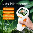 thumbnail image 2 of Yellow Kids Handheld Digital Microscope (Model 395) - 1000X Magnification 2.4" IPS Eye-Care Screen, 2MP HD Camera with 8 Adjustable LED Lights, Rechargeable 600mAh Battery, PC Compatible (Windows &, 2 of 6