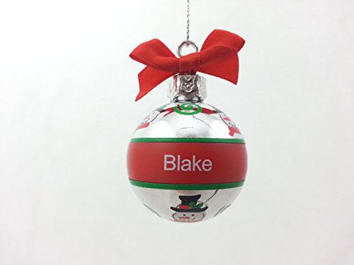 AIDAN Personalized Collectible Ornament by GANZ Red Glitter Christmas Ball 
