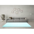 thumbnail image 3 of Ahgly Company Indoor Square Solid Light Blue Modern Area Rugs, 7' Square, 3 of 4