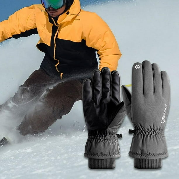 Guantes Térmicos de Invierno con Dedos de Pantalla Táctil - Guantes Cálidos a Prueba de Viento para Correr Ciclismo Conducción Esquí en La Nieve (Unit Gris M SK19 Macarena Guantes de ciclismo cálidos