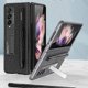thumbnail image 3 of Funda para Samsung Galaxy Z Fold 3 con bolsillo para S-Pen, cubierta híbrida de cuero y PC, soporte magnético integrado, funda a prueba de golpes todo incluido para Samsung Galaxy., 3 of 4