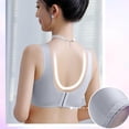 thumbnail image 6 of Bras for Women,Comfort Bra Without Underwire Push Up Seamless Sports Padded Lace Soft Stretch Bustier Medium Support Non Wired Sleep Classic Top For Everyday Yoga,Sports Bras for Women,Light Blue,M, 6 of 8
