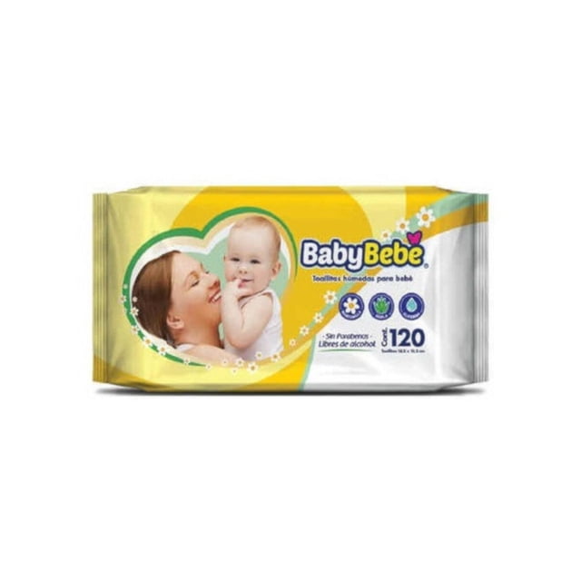 Pack de 12 Toallitas Húmedas Baby Bebé 120 piezas BabyBebe 120 piezas