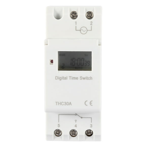Interruptor temporizador digital THC 30A Interruptor de control de tiempo electrónico programable para control automático de equipos de potencia(110V) EOTVIA No