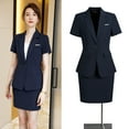 thumbnail image 4 of High-end professional suit summer new short-sleeved small suit thin formal work clothes interview front desk hotel suit, 4 of 7