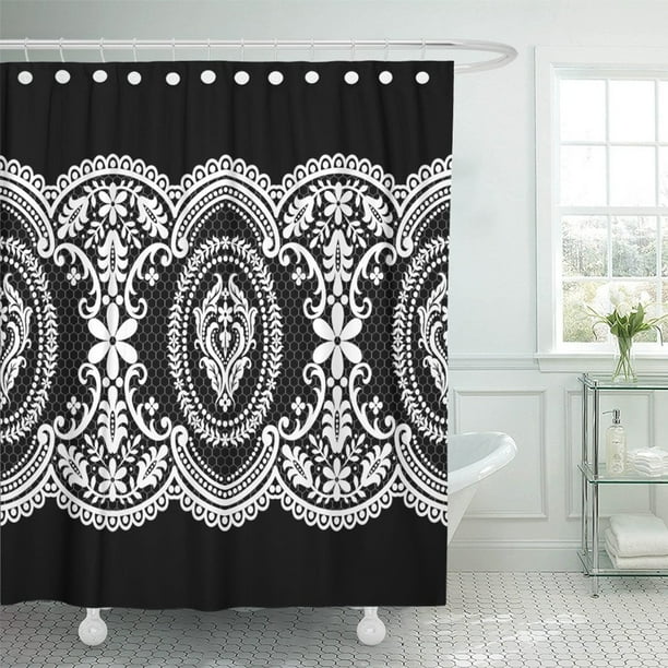 KSADK Flower Black Damask Vintage Floral Pattern Antique Baroque Beauty