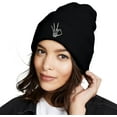 thumbnail image 2 of Anime Skull Beanies for Men and Women, Cool Emo Stuff Goth Fashion Skeleton Knit Hat Gifts, 2 of 6