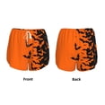 thumbnail image 2 of JUNZAN Halloween Bats Print Women's Athletic Gym Running Shorts with Phone Pockets - Workout Shorts-Small, 2 of 5