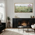 thumbnail image 3 of IDEA4WALL Extra Large Framed Canvas Print Wall Art Purple Wildflowers Field in Mist Fine Art Nature Wilderness Retro Floral Wall Decorative Oversized Artwork Relax/Calm for Living Room - 60"x30", 3 of 5