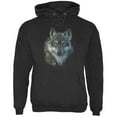 thumbnail image 1 of Timber Wolf Face Mens Hoodie, 1 of 1