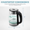 thumbnail image 4 of Hervidor de agua de vidrio digital AROMA Professional de 1,7 l / 7 tazas (AWK-170D), 4 of 6