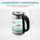 thumbnail image 4 of Hervidor de agua de vidrio digital AROMA Professional de 1,7 l / 7 tazas (AWK-170D), 4 of 6