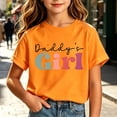 thumbnail image 6 of Going Out Tops for Girls Crewneck Funny Cute Summer Graphic Tees Shirts Casual Short Sleeve Cotton Tshirts 3 Years, Orange, 6 of 6