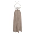 thumbnail image 4 of 2026 New Long Floral Bridesmaid Dresses Cowl Neck Lace Prom Dress Maxi A Line Fomal Evening Gownf or Women, Mother of The Bride Dresses(Khaki,L), 4 of 4