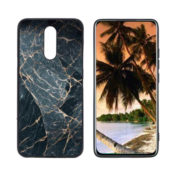 Dark-Marble-213 Phone Case, Degined for LG X4 Case Men Women, Flexible Silicone Shockproof Case for LG X4