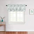 thumbnail image 4 of Valance Curtains for Windows, Vintage Grey and Green Leaves Semi Sheer Curtain Valance, Short Rod Pocket Window Treatment, Window Valance Curtains for Kitchen Living Room Bedroom Windows 54"x18", 4 of 6