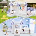 thumbnail image 3 of Bounce House GYMMALL, blanco, para niños de 3 a 8 años, con piscina de bolas con tobogán, 3 of 9