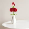 thumbnail image 1 of Hand Woven Crocheted Carnation Fairy Finished Art for Home Floral Bouquet Cute, 1 of 6