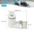 thumbnail image 2 of 1/4"PT Push to Fitting, 10 Pack 6mm Pneumatic Air Quick Connector Male Thread 90 Degree 4mm Tubing Elbow Air Tube Fitting Pneumatic Quick Adapter, White, 2 of 7
