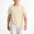 thumbnail image 5 of Vornjynx Boys Short Sleeve T-Shirt Crew Neck with Pocket Short Sleeve Casual Summer Comfort Tee Beige Size 4, 5 of 8
