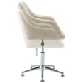 thumbnail image 5 of vidaXL Swivel Dining Chairs 6 pcs Cream Fabric, 5 of 5
