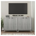 thumbnail image 4 of Fluted Sideboard Cabinet, Wash Grey Buffet Storage - Adjustable Shelf, Living Room TV Stand, Modern Accent Cabinet, 4 of 9