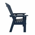 thumbnail image 6 of WestinTrends Malibu 7 Piece Adirondack Outdoor Dining Set, All Weather Poly Lumber Patio Table and Chairs Furniture Set, 71" Trestle Dining Table and 6 Adirondack Dining Chair, Navy Blue, 6 of 8