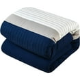 thumbnail image 5 of Chic Home CS0867-US 24 Piece Quilted Embroidered Complete Comforter Bed Set, Navy - Queen, 5 of 8