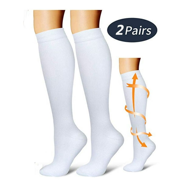 Sixtyshades 2 Pairs Graduated Compression Knee High Socks 1020mmHg for
