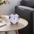thumbnail image 2 of REGALWOVEN Spherical Mechanical Alarm Clock, Soccer-Shaped Design, Non-Tick Movement, Night Light for Teens Silver 4.5"L x 3.9"W x 4.3"H, 2 of 4