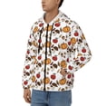 thumbnail image 3 of Uemuo Maple leaf nut Mushroom for Men's Fashion Full-zip Hoodies & Sweatshirts with Kangaroo Pocket, Zip-up Hooded Sweatshirt, Moisture Wicking & Breathable-XX-Large, 3 of 5