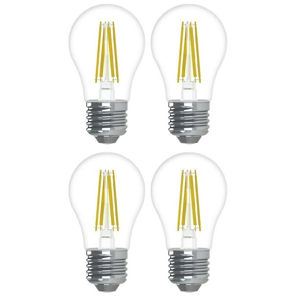 (4 bulbs) GE basic LED A15, Dimmable, 60 watt equivalent, 500 lumens