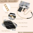 thumbnail image 3 of FORMRS Women Crossbody Purse with Chain Strap Vegan Leather Shoulder Handbag, Light Blue Shimmering Pattern, 3 of 7