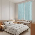 thumbnail image 4 of Simple Vertical Stripes Kitchen Curtains 63" Length, Summer Coastal Lines Style Blue Green Tiers Curtains for Living Room Berdoom Bathroom, Light Filtering Drapes Window Treatment 2 Panels 42"Wx63"L, 4 of 9