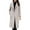 White, variant on Women's Classic Single-Breasted Trench Coat, Notch Lapel Long Overcoat with Big Pockets, Warm Outerwear for Fall and Winte