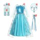 thumbnail image 3 of Disfraz de Frozen para niñas, vestido de princesa, Reina de la nieve, Cosplay, Carnaval, cumpleaños, ropa de Elsa, ropa de fantasía, 2 a 10 años, 3 of 5