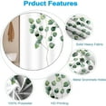 thumbnail image 6 of White Shower Curtain Set with Hooks Sage Green Leaves Shower Curtain for Bathroom Green Eucalyptus Leaves Branches Waterproof Fabric Decor 84x72inches, 6 of 6