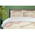 thumbnail image 4 of Ambesonne Abstract Duvet Cover Sets, Retro Butterflies Bugs, 2-Queen, Pale Pink and Pale Grey, 4 of 7
